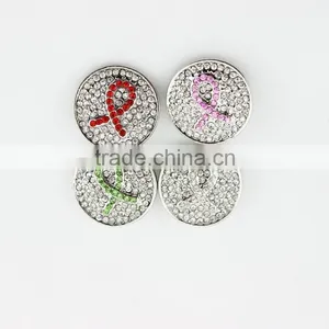 Custom Snap Buttons White Ribbon Crystal Snap On Interchangeable Snap Jewelry thumbnail-2