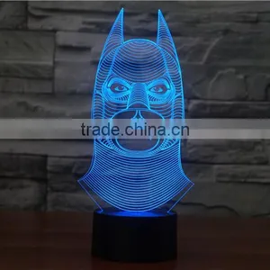2016 New Cool 3D NIGHT LAMP Batman Shapes Decorative Bedroom Lights Micro USB LED Table Lamp Night Light For Child thumbnail-3