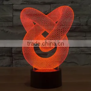Mosunx Busines Night Light Optical 3D Chain Link Lighting Laser Cut Desk Lamp With USB Port LED for Children thumbnail-6