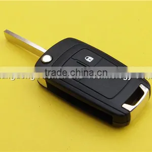 2 Buttons Flip Folding Remote Key Fob Case Shell for Chevrolet Cruze HU100 Blade thumbnail-5