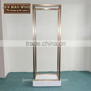 Metal Frame With Glass Door Design Clothes Model Stand Showcase thumbnail-3