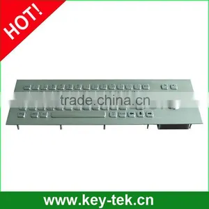 Metal Panel Mount PC Keyboard With Trackball thumbnail-1
