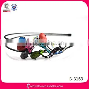 Western Popular Colored Stones Bow Headbands thumbnail-1