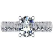Round Cut Womens Solitaire With Accents Ring Mount094 thumbnail-1