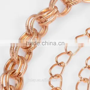 Wholesale New Gold Chain Design With Rhinestone Brightness F1-80097 thumbnail-2