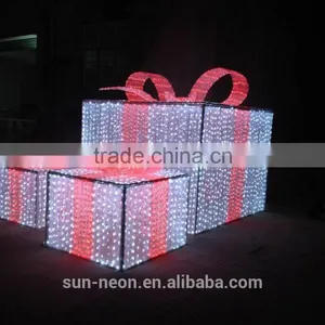 2015 NEW Design LED Christmas Decoration Pink Gift Box Led Light thumbnail-2