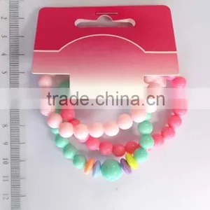Lovely Three Colors Beaded Bracelet Set for Children thumbnail-3