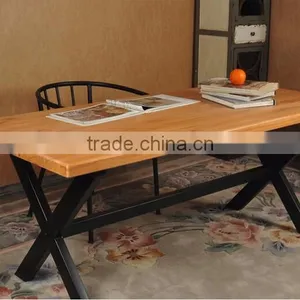 Industrial Real Wood Table Metal Table LOFT Style thumbnail-6