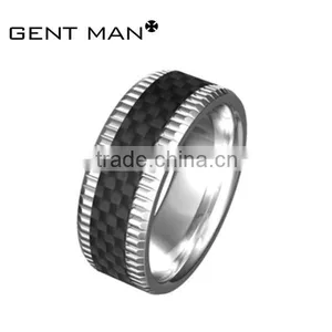 8mm Tungsten Carbon Fiber Ring Couple Titanium Rings For Men & Women thumbnail-1