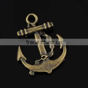 Wholesale Little Bronze Alloy Anchor Charm A14752 thumbnail-1