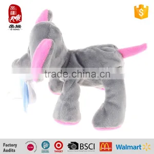 EN71/ASTM Safe Material Baby Pacifier With Plush Animal Elephant Toys thumbnail-4