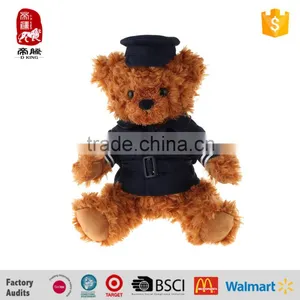 Wholesaler Animated Plush Toys Police Uniform Shirt Stuffed Teddy Bear thumbnail-1