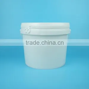 Plastic Handle White Pail, 6 Liter Plastic Bucket, Unbreakable Plastic Pail With Lid thumbnail-3