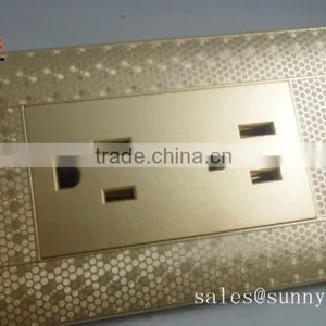 110V American Design 4 Gang 1Way Wall Electric Light Switch Pc Big Button thumbnail-3