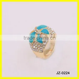12k Gold Quartz Zinc Alloy Ring thumbnail-1