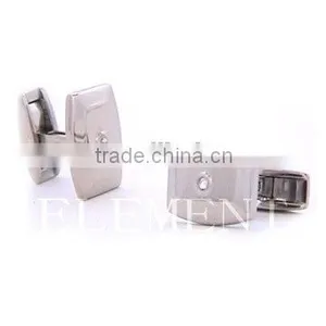 Zircon Stone Titanium Cufflink thumbnail-1