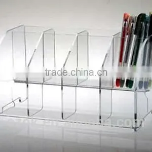 Hot Sale High Clear Acrylic Four Seperated Pen Display Holder thumbnail-1