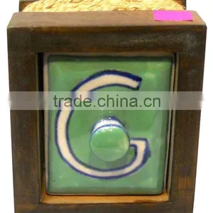 Cheap Wooden Chest | Ceramic Drawers Wooden Chest thumbnail-1