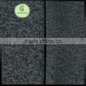 100% Polyester Cationic Similar Heather Gray Polar Fleece for Hoodie Garment thumbnail-1