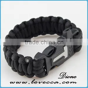 Survival Gear Christmas Paracord Survival Bracelet Fashion Sport Bracelet With Firestarter and Striker thumbnail-1