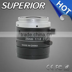 F-stop 1.8-2/3inch Night Vision Lenses 25mm Machine Vision C-mount Lens for Cctv Camera thumbnail-1