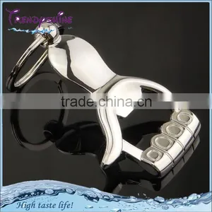 Bulk Cheap Factory Price Silver Keychain Bottle Opener thumbnail-1