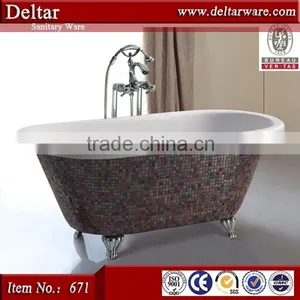 Sanitary Ware Bathtub Price, Claw Foot Coffee Color Bathtub Indoor Bath Tub, Acylic Royal Bathtub thumbnail-1