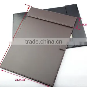 A4 Leather Clipboard /a4 pu Leather Folding Magnetic Clipboard thumbnail-2
