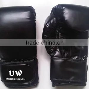 UWIN Cheap Black PU Boxing Gloves thumbnail-1
