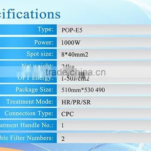 Opt Hair Removal Machine China One Headpiece POP-E5 Portable OPT IPL Beauty Systems From POP IPL thumbnail-6