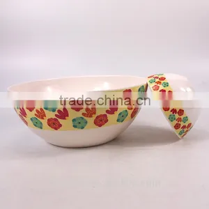 Colorful Flower Euro Food Stardard Set Of 2Pcs Plastic Salad Bowl Set thumbnail-1