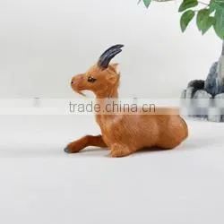Fake Fur Fabric Animal Goat Toys s Plastic Figurines Christmas thumbnail-1