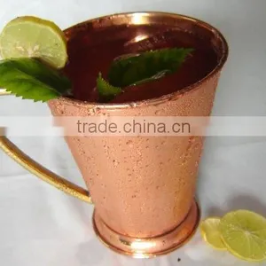 SOLID COPPER MUG COPPER TINS for SMIRNOFF Vodka Moscow Mule TANKARD thumbnail-1