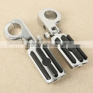 32mm 1 1/4" Engine Guard Foot Peg Kit For Softail Dyna Fatboy Sportster thumbnail-3