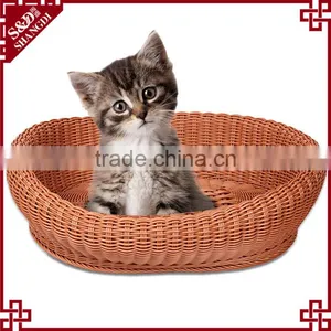 Cat Pet Supply Wholesale Arbitrarily Curved Soft Wicker Cat Bed thumbnail-1