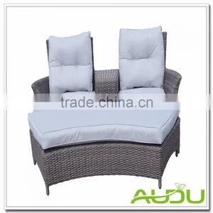 Audu 2017 Original Design Rattan Garden Outdoor Couple Chair Set thumbnail-1