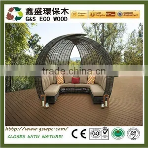 Outdoor Terrace Solid Wpc Flooring Anti-slip Wood Recycling Wpc Decking Floor thumbnail-1