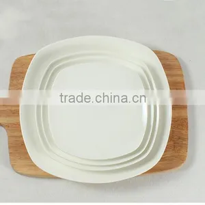 Haonai Hot Sale Product High Quality Square Shape Ceramic Plates Dishes thumbnail-4