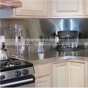 304 4x8 Decorative Stainless Steel Heat Resistant Kitchen Wall Materials thumbnail-1