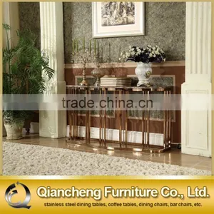 Marble Gold Console Table Stainless Steel Legs thumbnail-1