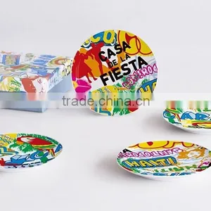 Set of 4pcs Porcelain Plate With Hat Box-1 thumbnail-1