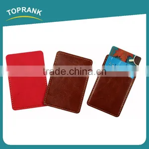 Toprank Promotional Smart Pocket Rfid Blocking Sleeve Card Protector Leather PU Slim Credit Card Holder thumbnail-1