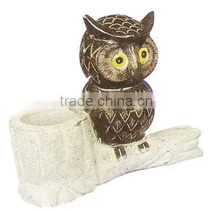 Owl Pencil Vase Carving thumbnail-1