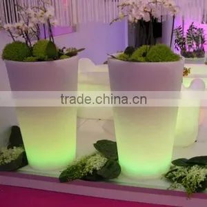 LED Large and Tall Flower Pots /led Cheap Plastic Lighted Mosaic Flower Pots for Sale thumbnail-4