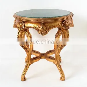 MO-1008-01 Factory Wholesale Living Room Round Shape Side Table With Marble thumbnail-1