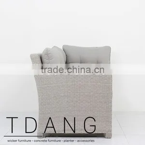 Watson Right Hand Wicker Bench - Vietnam Patio Furniture - Poly Rattan Furniture thumbnail-3