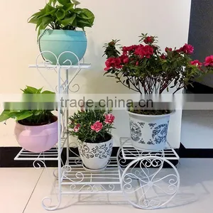 Indoor Handicraft Iron Flower Display Holder Metal Flower Pot Stand thumbnail-2