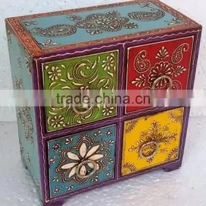 Hand Painted Antique Vintage Wooden Drawer-C thumbnail-1