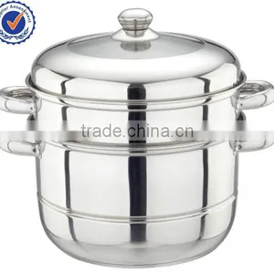 24cm Durablen 2 Layers Stainless Steel Food Steamer Pot for Sale thumbnail-1