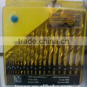 19pcs Cobalt Coated Twist Drill Bit Set thumbnail-1